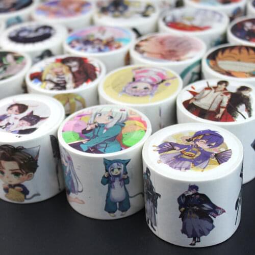 Novel anime fans whole roll of decorative paper tape Exquisite cartoon hand account stationery anime paper tape