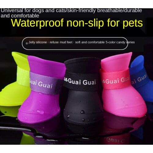 Dog Shoes Summer Dog Rain Boots Puppy Shoes Pet Shoes Dog Walking Shoes Foot Cover Pomeranian Bichon Waterproof Shoes
