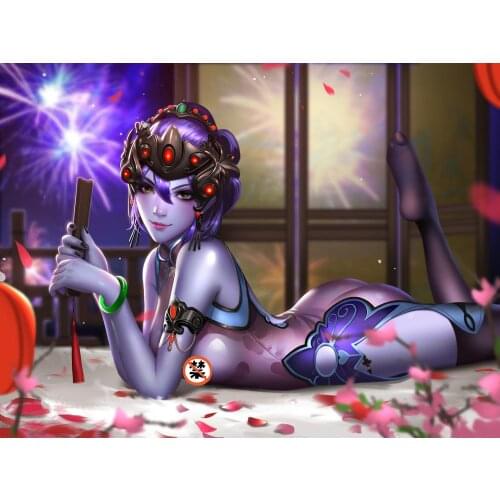 Printed silk or canvas OW sexy lady Dva widowmaker art poster 16x24 24x36 inch custom living room bedroom home art wall picture