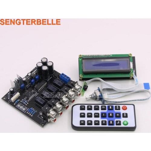 Assembled CS3310 HIFI Remote Volume Control Board DIY Audio Preamplifier Board 4-way Audio Source Switch
