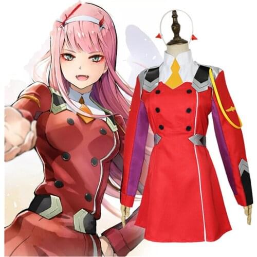 Anime Darling In The Franxx Cosplay Costume Zero Two Miku Kokoro School Uniform Cosplay Costume Sets Halloween Suit Outfit