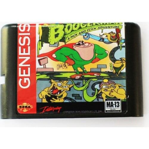 Boogerman A Pick And Flick Adventure 16 bit MD Game Card For Sega Mega Drive For SEGA Genesis