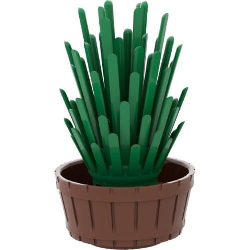 Plant Building Blocks Potted Flowers Tree Park Street View Bench Toys Children Compatible with Major Brand Model MOC Citys