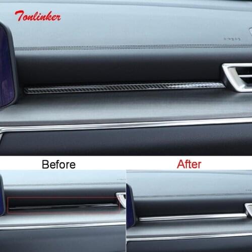 Tonlinker Interior Car Center Console Cover Sticker For KIA K5 OPTIMA 2020-21 Car Styling 1 PCS Stainless steel Cover Stickers