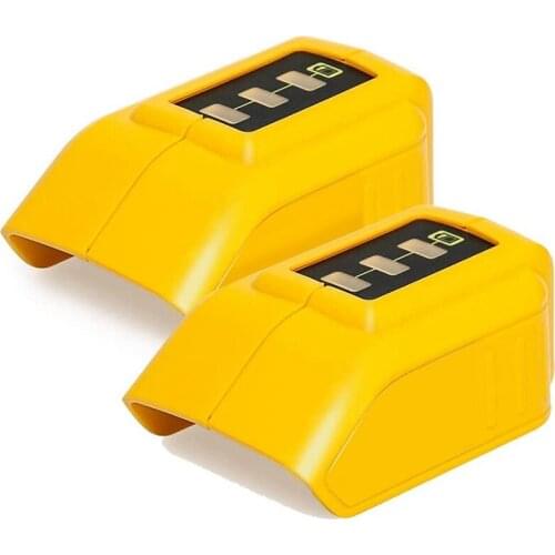 USB Converter Charger for DEWALT 14.4V 18V 20V Li-Ion Battery Converter DCB090 USB Device Charging Adapter 2Pcs