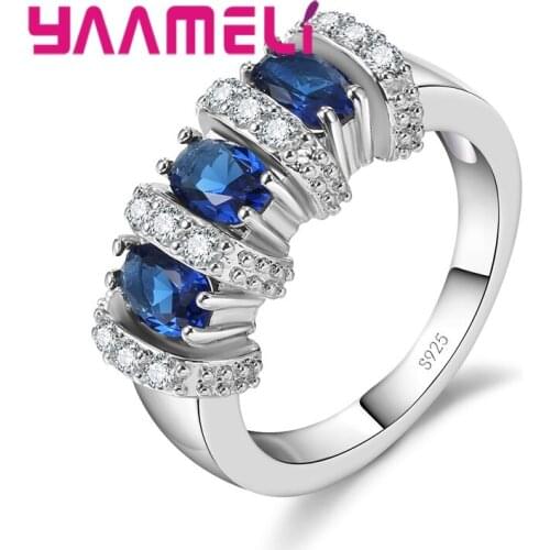 Retro Style Ring Vintage Pure 925 Sterling Silver with AAA Grade Cubic Zircon CZ Crystal Jewelry for Women Gift