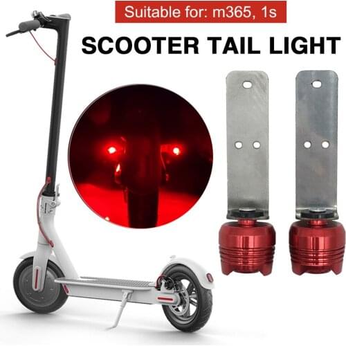 1 Pair Electric Scooter Taillight Battery Powered Rear Warning Light Lamp for Xiaomi M365 1S E-Scooter Parts