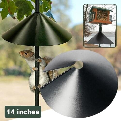 14'' Wrap Around Squirrel Baffle Wood Link Kay Home Bird Feeds Plastic Guard Loose Mouse-type Protective Device Garden Decor