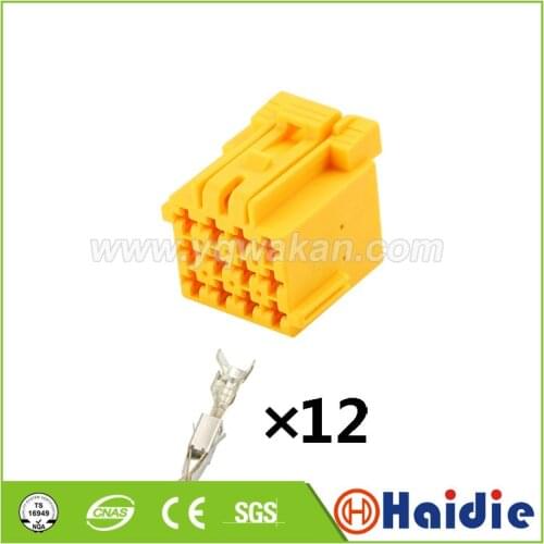 2set 12pin auto electric wiring plug 1-967622 1-967622-6 wire harness cable unsealed connector 1-967622-6