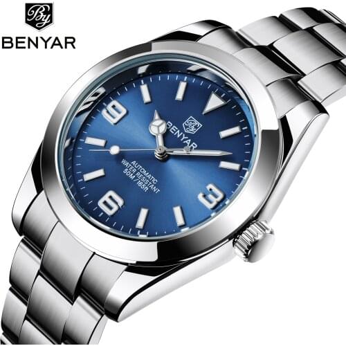 2021 New BENYAR Mens watches brand luxury mechanical watch for men business automatic watch men waterproof clock reloj hombre
