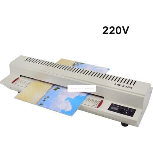 220V 600W Photo Document Paper A3 A4 Laminating Film Machine Cold/Hot Laminator Knob Temperature Adjust Width 330mm LM-3304-A3
