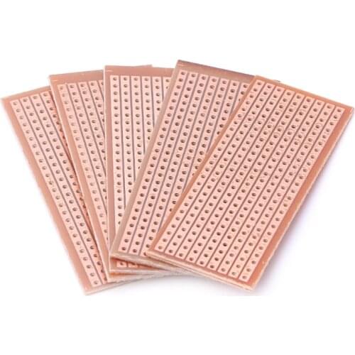 5pcs Universal Bakelite Circuit Board DIY Prototype PCB Prototyping Track Plate N1HF