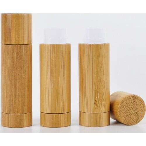 5g Bamboo Empty Lip Balm Container Lipstick Tube DIY Container Lip Balm Tubes Natural Bamboo New Lipstick Tube Wholesale