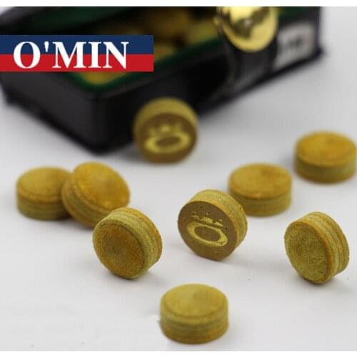 8 Pieces/lot Multilayer Omin Snooker Cue Tip 10mm/11mm Yellow Color M Hardness Billiards Accessories China 2017