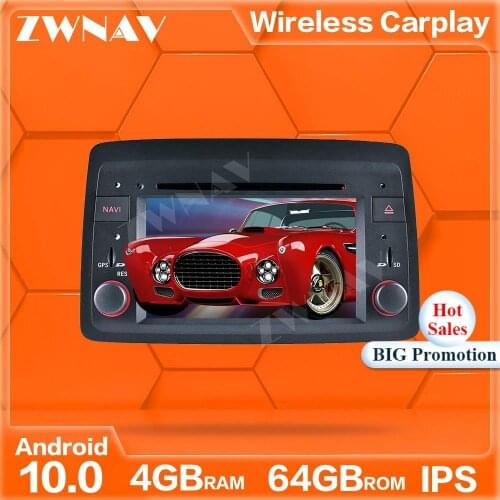 4+64G Android 10 screen Car Multimedia Player For Fiat Panda 2004 2005-2012 GPS navigation Auto Audio Radio stereo IPS head unit