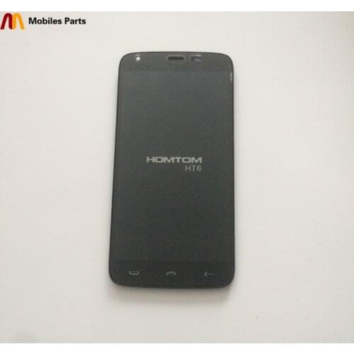 Used LCD Display Screen + Touch Screen + Frame For HOMTOM HT6 MT6735 Quad Core 5.5Inch 1280x720 HD Free Shipping