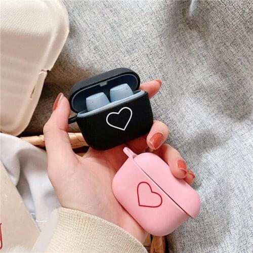 Kjoew Hard PC Earphone Case For Edifier Mini Cute Love Heart Matte Solid Color Headset Protecte Charging Case For Edifier X3