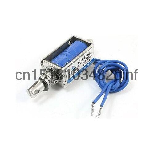 JF-0730B 10mm 1N Open Frame Pull Electric Solenoid Electromagnet DC 12V 300mA