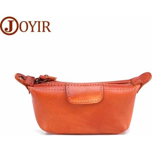 JOYIR Brand Women Genuine Leather Coin Purse Female Change Purse Card Holder Wallet Small Purse Zipper Coin Wallet Womens Bag