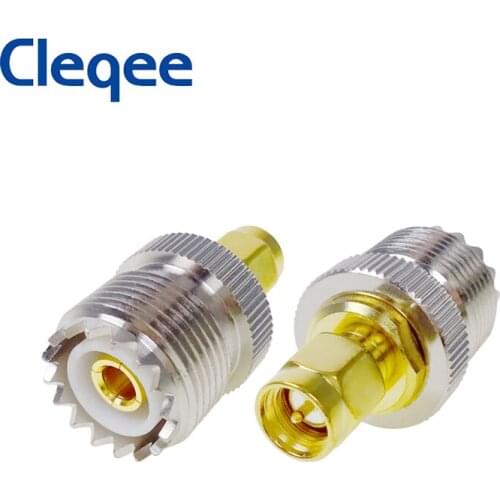 JXSINONE 2pcs UHF SO-239 Female To SMA Male Plug Adapter Coaxial SO239 Connector