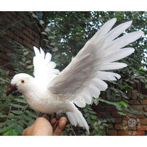 New wings pigeons toy polyethylene & furs simulation wings peace dove doll gift about 45x25cm 0996