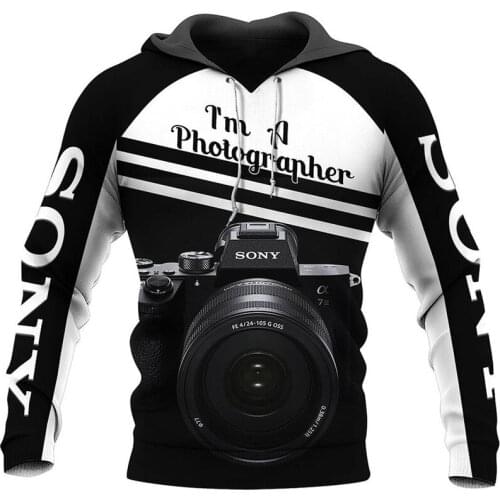 New Photographer 3D full print zipper Hoodie Unisex Harajuku casual jacket new fashion mens wear
