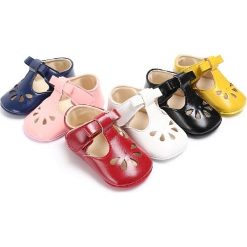 Baby Girl Shoes Pink Bowknot Breathable PU Rubber Sole Non-slip Newborn Toddler First Walkers Infant Baby Shoes Girl Crib Shoes