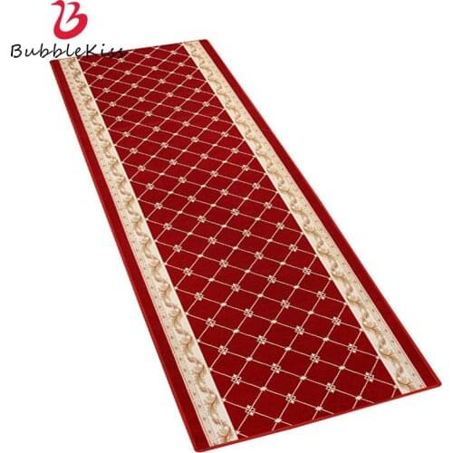 Bubble Kiss European Style Red Luxury Corridor Carpet Home Bedroom Decoration Thickened Large Area Rug for Bedroom Soft Carpets
