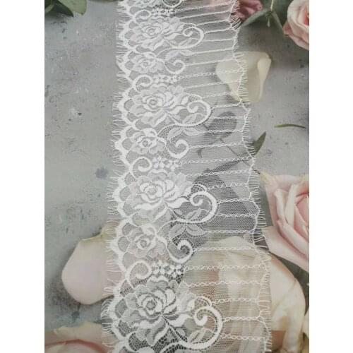 3M/lot Eyelash White Soft Floral Classic Lace Trim Decoration Crafts Sewing Lace Trim For Dress Making Decoration