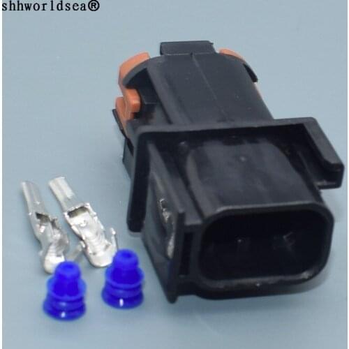 Shhworldsea 2pin auto plastic housing plug electrical waterproof cable wiring connector 7122-1823-30