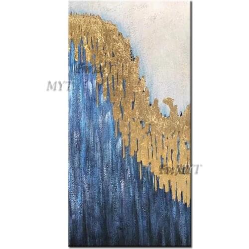 Modern Fabric Design Wall Paintings Gold Acrylic Textured Thick Oil Painting Canvas Wall Art Panel For Living Room Decoration