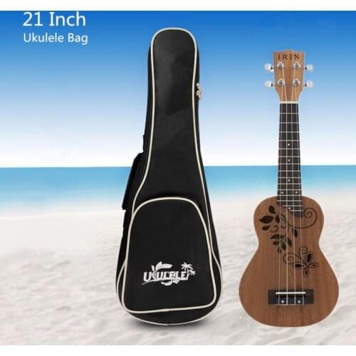 21 Inch Ukulele Bag Soft Case Gig Cotton Ukelele Bag Waterproof Bag black color Hawaii Four String Guitar Backpack