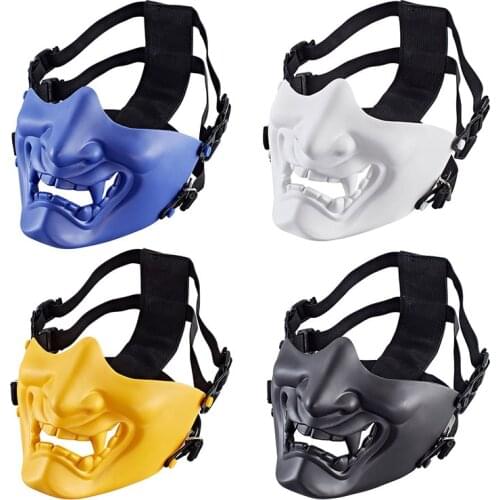 Tactics Airsoft Mask Halloween Cosplay Ghostface Mask Field Hunting Air Gun Equipment War Game CS Shooting Paintball Helmet Mask