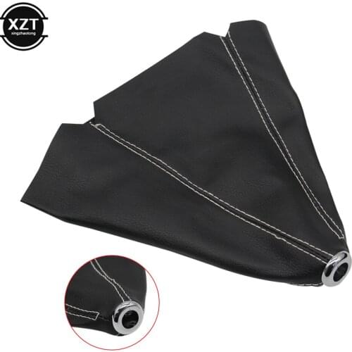 Universal Leather Short Shifter Collars Red Yellow Blue Black Stitch Shift Knob Shifter Boot Cover MT/AT