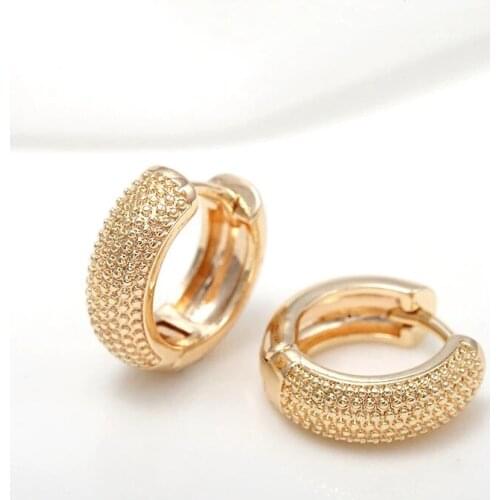 2021 New Minimalist Hoop Earrings For Women Gold Color Prevent Allergy Mini Circle Round Earrings Fashion Jewelry Brincos