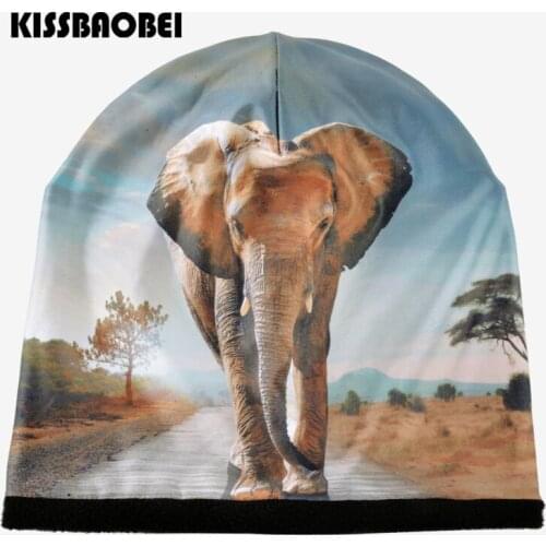 Winter Hats For Men Women Double Layer Plus Velvet Keep Warm Ski Beanie Hat Fashion Animal Elephant Hip Hop Caps Gorro Casquette