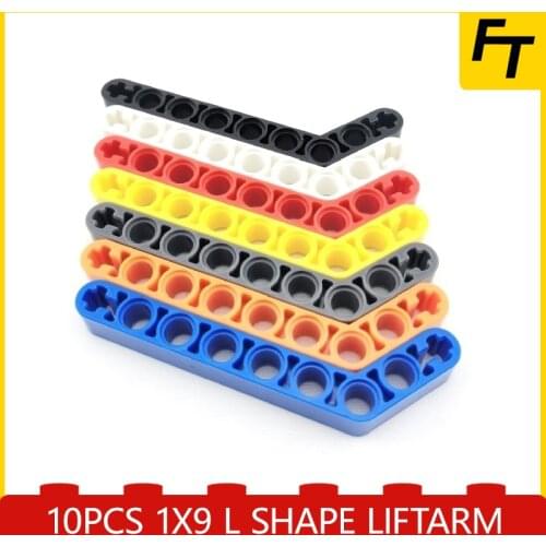 10pcs 32271 Technic Liftarm 1x9(7x3) L Shape Bricks DIY Building Blocks Compatible Moc Creative Gift Castle Toys Small Particle