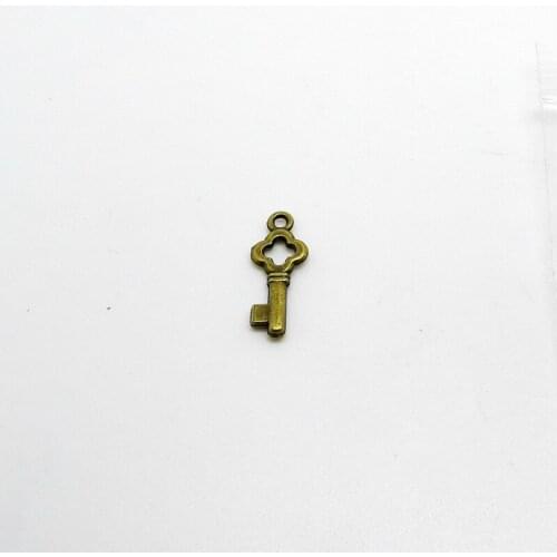 100pcs/lot key 8x21mm charms for DIY bracelets necklace Pendants Zinc Alloy wholesale jewelry lots Manufactor