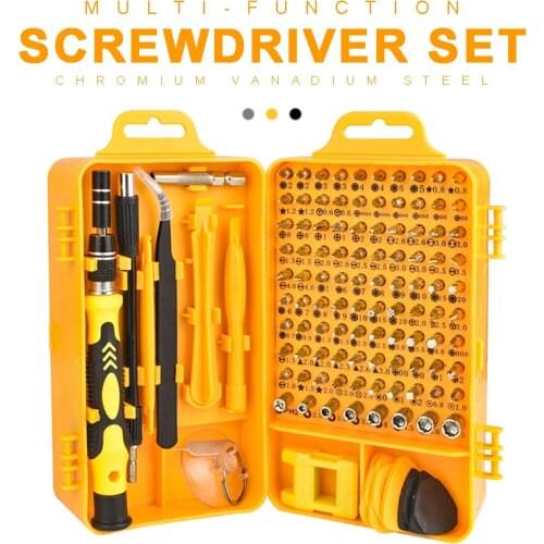 115 Pcs Magnetic Screwdrivers Set Repair Tools for Computer PC Phone Multi-function Stainless Steel Screwdrivers Repair Tool Kit
