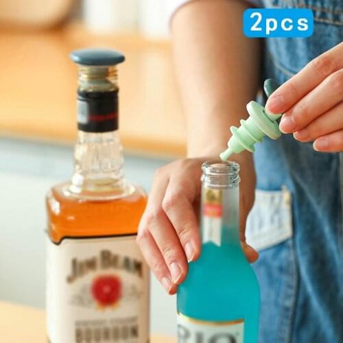 2pcs Bottle Stopper Caps Wine Stopper Bottle Cork Family Bar Preservation Tools Silicone Creative Design Fresh Liquor Keeper