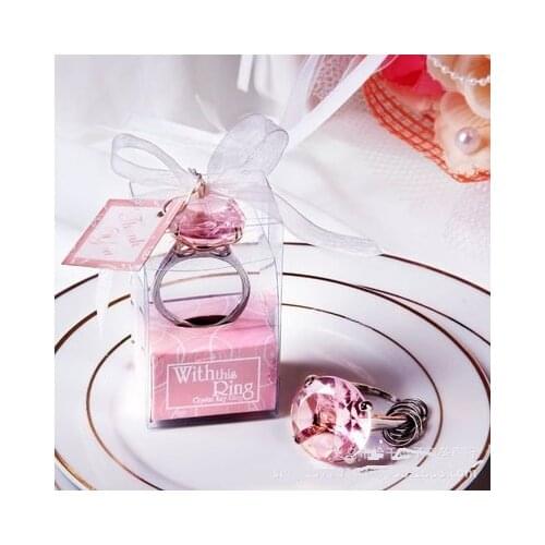 20pcs diamond ring, keychain, accessories, family party gifts, wedding guest souvenirs