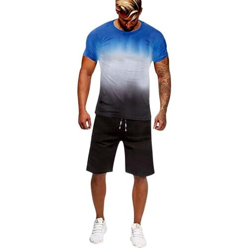 53# Mens Top Tee Summer Gradual Breathable Quick-dry Outdoor Sports Training Football Set Breathable And Quick-drying Camisetas