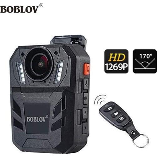 BOBLOV WA7-D Body Camera HD 1296P Wearable Camera DVR Video Recorder Security Cam Remote Control IR mini cam police camera