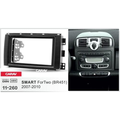 CARAV 11-260 Top Quality Radio Fascia for SMART ForTwo (BR451) 2007-2010 Stereo Fascia Dash CD Trim Installation Kit