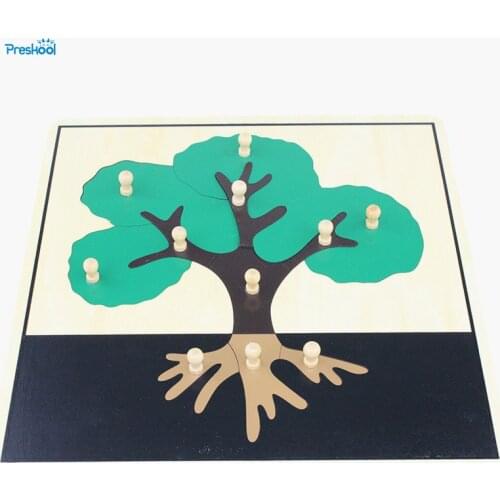 Baby Toy Kids Montessori Tree Puzzle Animal for Children Wood for Early Childhood Education Preschool Training Learning