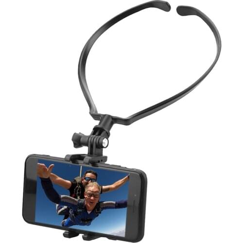 EWB8865 Plastic Mobile Phone Holder 270 Degree Adjustable Wearable Neck Mobile Phone Handsfree Photographing Stand