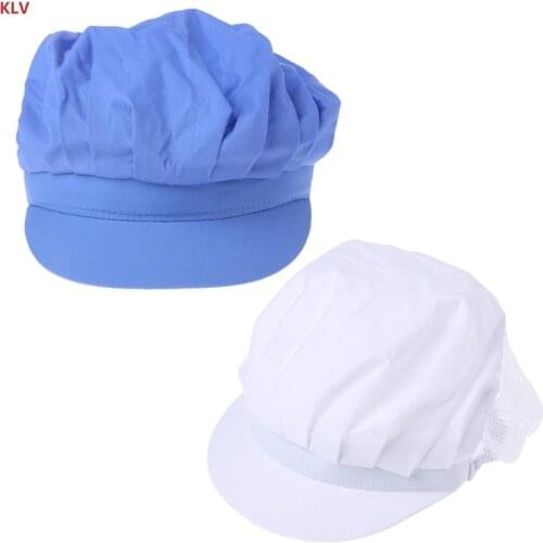 KLV Women Work Cap Dust Proof Catering Mesh Hat For Chef Hotel Kitchen Factory Staff