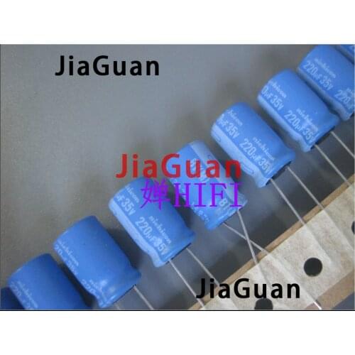 20pcs NICHICON BT 35v220uf 10x16MM electrolytic capacitor bt 125 degrees 220uF/35v military industrial capacitor 220UF 35V