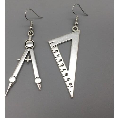 New Creative Funny Vintage Square Drop Earrings Antique Fun Earrings for Women Girl Personalized Brincos