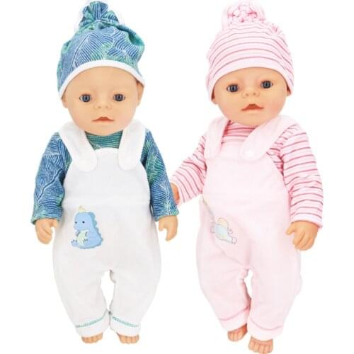 New lovely Dolls Suit Fit For 43cm New Born Doll 17inch Reborn Baby Doll Accessories